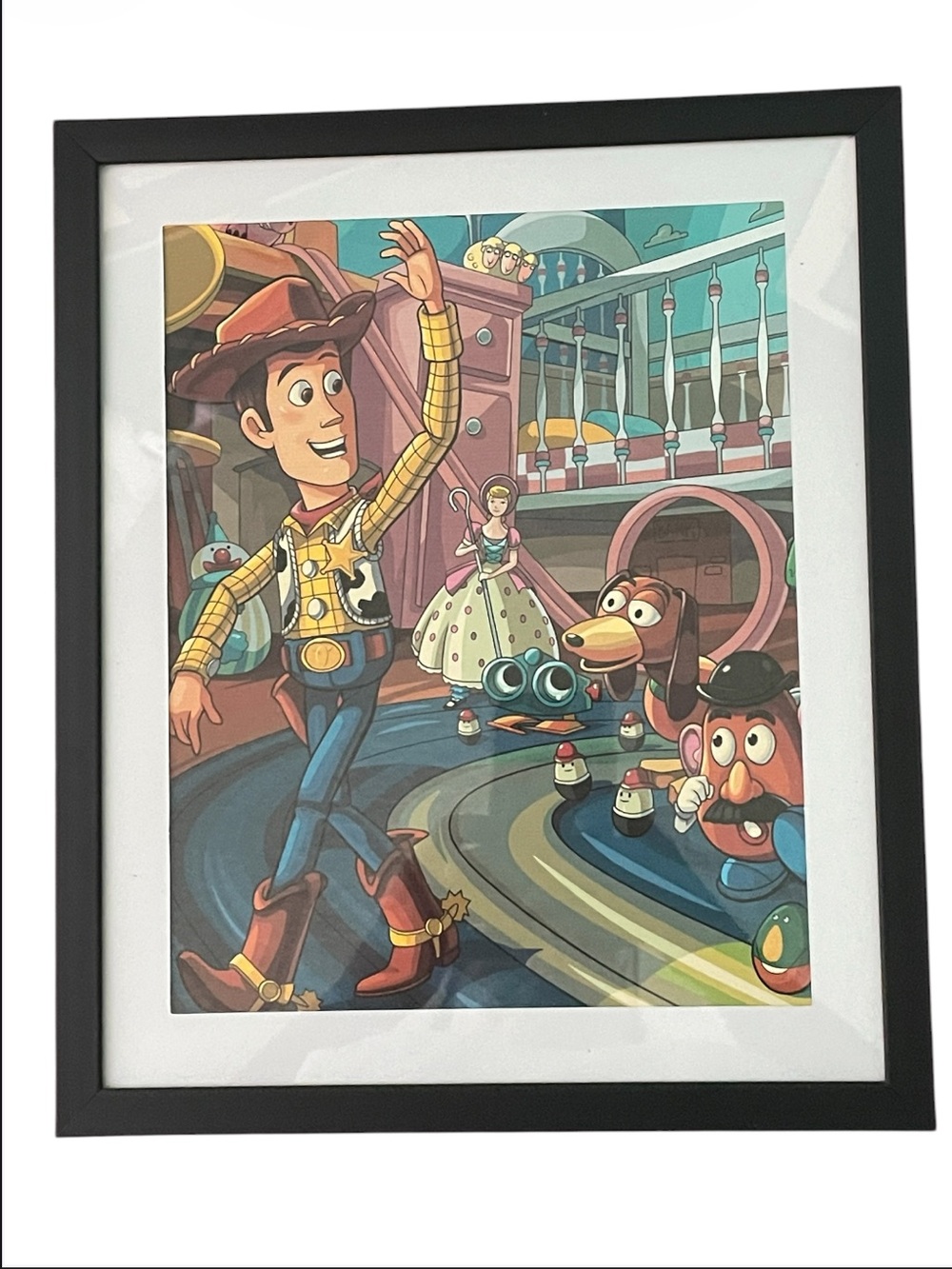 Pixar Framed Toy Story Woody Character Art Print - Multicolor